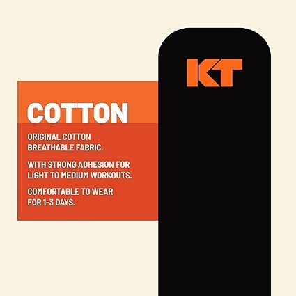 KT Tape Original Cotton Elastic Kinesiology Athletic Tape 20 Count 10 Precut Strips