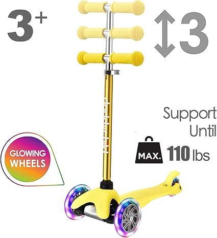 614NpOPRgEL._AC_SX425_.jpg 3 Wheel Scooters for Kids Kick Scooter for Toddlers 36 Years Old Boys and Girls Scooter with Light Up Wheels Mini Scooter for Children