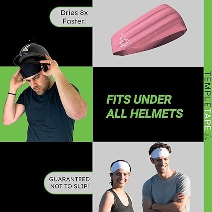 61OjJSE4y4L._AC_SX425_.jpg Headbands for Men and Women Mens Sweatband Sports Headband Moisture Wicking Workout Sweatbands for Running Cross Training Yoga and Bike Helmet Friendly