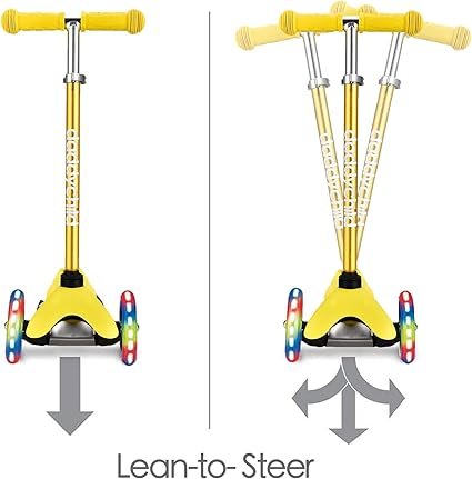 61g9etVEljL._AC_SX425_.jpg 3 Wheel Scooters for Kids Kick Scooter for Toddlers 36 Years Old Boys and Girls Scooter with Light Up Wheels Mini Scooter for Children