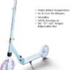 PHOEROS Kick Scooter for Kids Ages 612Teens Adults Youth. Lightweight Aluminum Kick Scooter for Teens Adults Boys Girls with 8 cm Big Wheels Foldable 3 Height Adjustable Shock Absorption.