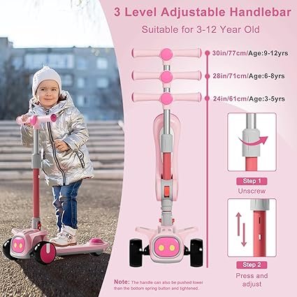 715DlJCkvRL._AC_SX425_.jpg Unbreakable Never Fall Down 2in1 Scooters Kids 3 Wheel Kick Scooter for Boys Girls Ages 38 Adjustable Height Seat Widened NonSlip Deck More Safer for Beginner Toddlers