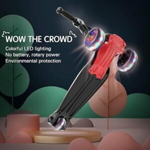 LOLFUN Toddler Scooter for Kids Ages 312 Years Old Boy Girl with 3 Wheel LED Lights ExtraWide Childrens Foldable Kick Scooter Kids Ages 35 with 4 Adjustable Height and LeantoSteer