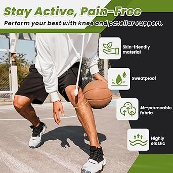 71H8ORLfmxL._SX342_.jpg 2PCS Patellar Tendon Knee Strap Knee Band for Knee Pain Relief Patella Band for Basketball Running Sports Breathable Patellar Tendon Support Strap