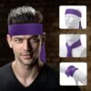 Head Ties Headband for Men Women Adjustable Sports Sweatband Ninja Headband Karate Tie Back Sweat Wicking Workout Head Band for Sports Running Tennis Yoga Soccer