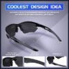 Polarized Sports Sunglasses for Men Women Cycling Running Fishing Glasses TR90 Unbreakable Frame UV Protection