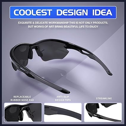 71OhVAi29DL._AC_SX425_.jpg Polarized Sports Sunglasses for Men Women Cycling Running Fishing Glasses TR90 Unbreakable Frame UV Protection