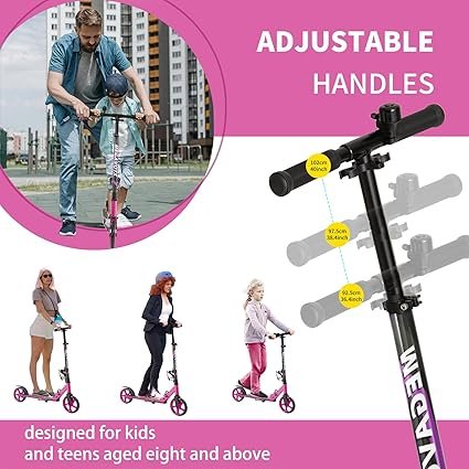 71j3n3xOOkL._AC_SX425_.jpg Kick Scooter for Kids Choose 3Wheel with LED Wheels or Lightweight 2Wheel with Cup Holder Foldable Height Adjustable Outdoor Toy for Boys Girls Birthday Gift
