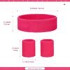 WILLBOND 3 Pcs Sweatbands Set 80s 90s Neon Sports Headband Tennis Striped Sweat Band Sports Competitions Games for Men Women Party Supplies