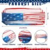 6 Pcs Baseball Country Flag Headbands Wide Headbands with National Flag Baseball Hair Bandanas NonSlip Sweatband for National Sports Events Women Men