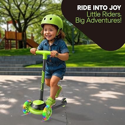 81H2ByvNdsL._AC_SX425_.jpg 3 Wheel Scooter for Kids Smooth Light Up LED Front Wheels Wide Anti Slip Deck Rear m Brake Easy Maneuvering Tbar Handle Indoor Outdoor Ride On Toys for Ages 2 Up
