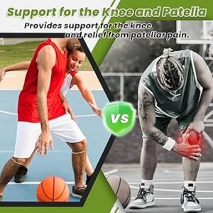 2PCS Patellar Tendon Knee Strap Knee Band for Knee Pain Relief Patella Band for Basketball Running Sports Breathable Patellar Tendon Support Strap