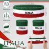 Jadive 2 Sets Italy Sweatband Set Italy Headband and Wristbands Includes 2 Head Sweatband and 2 Pairs Sports Wristband Costume Absorbing Headband for Men Women