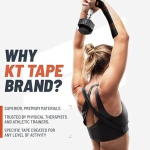 KT Tape Pro Synthetic Kinesiology Athletic Tape 20 Count 10 Precut Strip