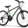 71BHNxNUJL._AC_SX425_.jpg Huffy Stone Mountain Hardtail Mountain Bike for BoysGirlsMenWomen 202426 Sizes 6 or 21 Speed Shimano Twist Shifting Front or Dual Suspension Comfort Saddle Sleek Colors