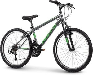 71BHNxNUJL._AC_SX425_.jpg Huffy Stone Mountain Hardtail Mountain Bike for BoysGirlsMenWomen 202426 Sizes 6 or 21 Speed Shimano Twist Shifting Front or Dual Suspension Comfort Saddle Sleek Colors