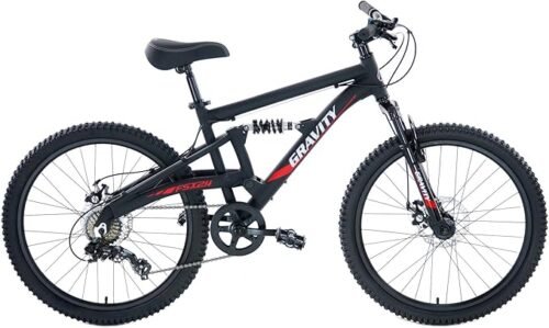 Gravity FSX 24 24 cm Wheel Mountain Bike Full Dual Suspension 7 Speed Bicycle