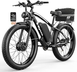 71DcTPyx7qL._AC_SX425_.jpg E·Bycco Peak 5000W Electric Bike 52V 32AH Dual Motor EBike 4045MPH Fast 4000W Electric Bicycle with Fat Tire Hydraulic Disc Brake Front Suspension All Terrain Ebikes