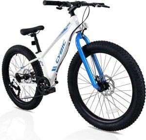 71MYUYIHVL._AC_SX425_.jpg Fat Tire Mountain Bike 24 cm 7 Speeds with High Carbon Steel Frame Double Disc Brake Fat Tire Bicycle